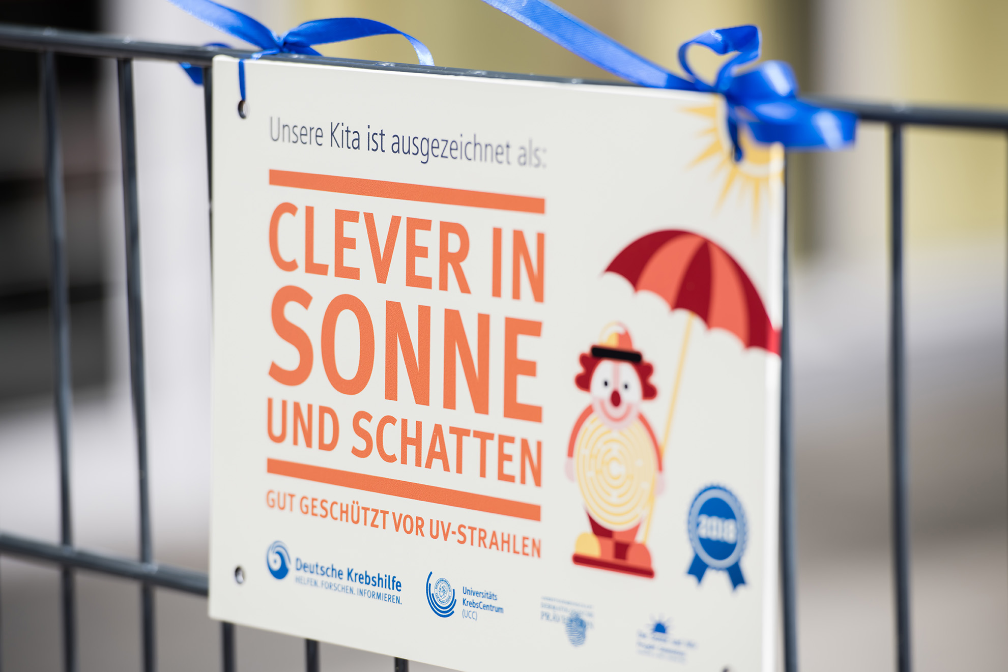 Clever in Sonne und Schatten für Kitas - Auszeichnung 2018