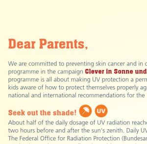 Elterninformationen SonnenschutzClown (Englisch)-image