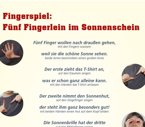 Sonnenschutz-Fingerspiel main image