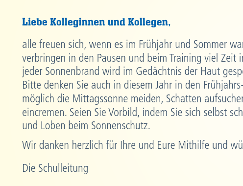 Kinder brauchen einen besonderen Sonnenschutz - SPIELEN UND LERNEN