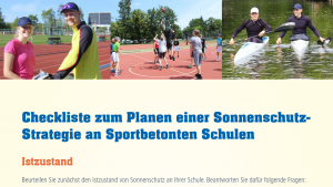 Checkliste zum Planen einer Sonnenschutz-Strategie an Sportbetonte Schulen-image