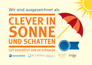 Auszeichnungsschild Clever in Sonne und Schatten ohne Jahreszahl